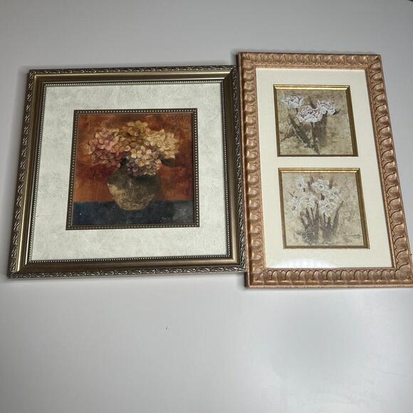 Set of 2 Framed Floral Wall Art Prints – Albena Hristova & B.J. Zhang – 2001 USA - Picture 1 of 9